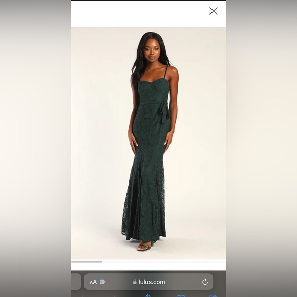 Lulus Dresses & Skirts - Lulu’s Everlasting Emotion Emerald Green Lace Mermaid Maxi Dress